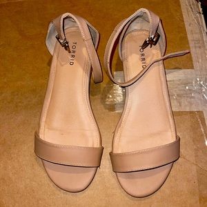 Nude Torrid Ankle Strap Sandal